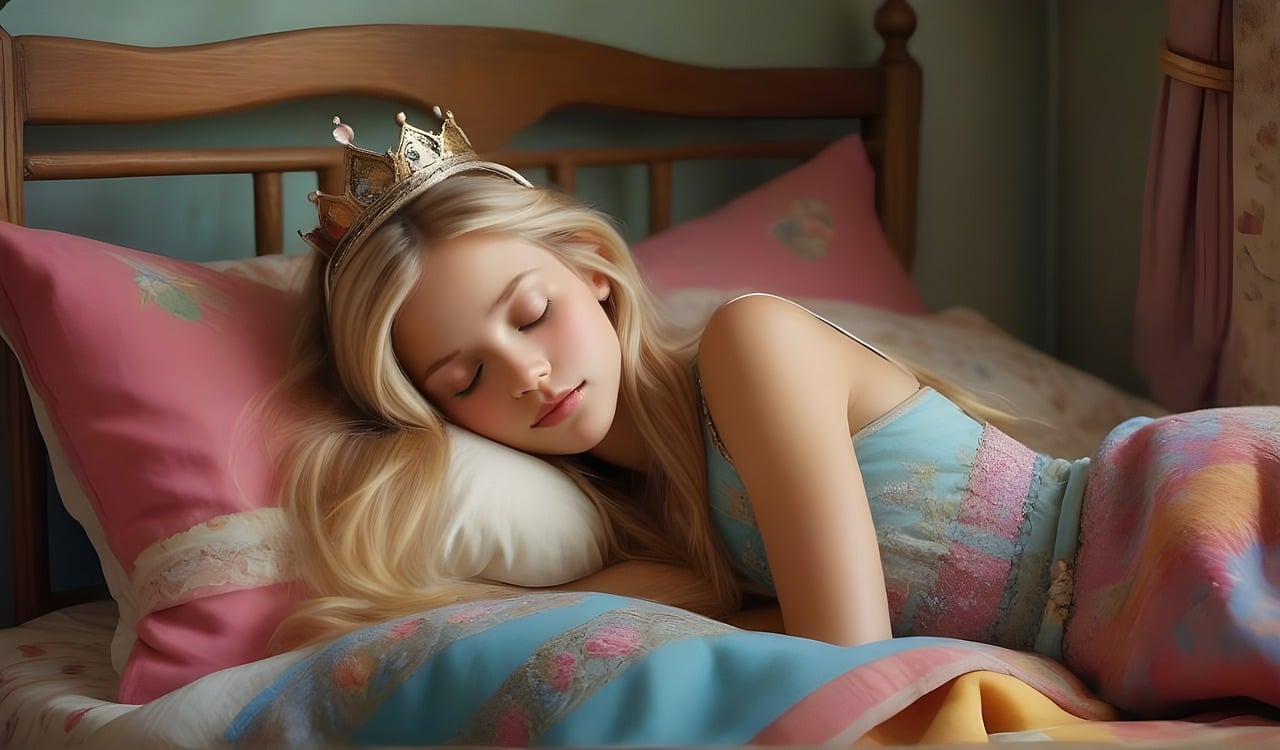 ai generated, princess, sleeping beauty